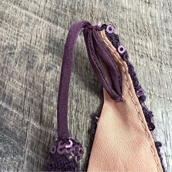 Free People Night Shimmer Mini-Dress Size 0 Sundown Purple Sequins Sleeveless - Picture 14 of 16